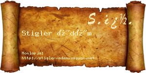 Stigler Ádám névjegykártya